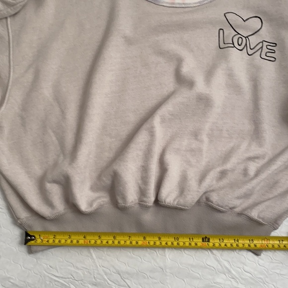 Free People Feel The Love gray multicolor tie dye collar boho pullover - Picture 8 of 10